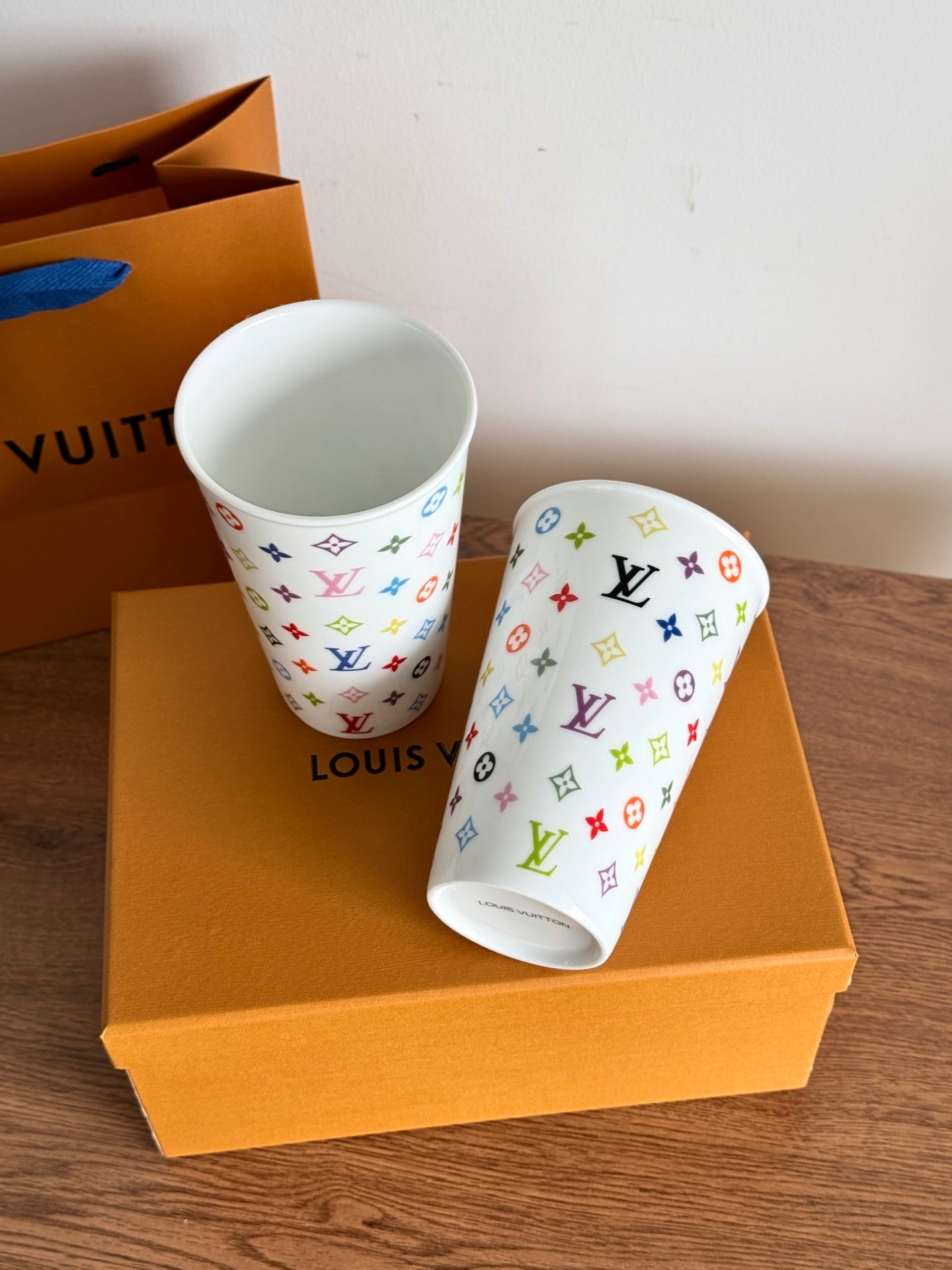 CUSTOM LV MONOGRAM PORCELAIN CUP (MULTICOLOUR)