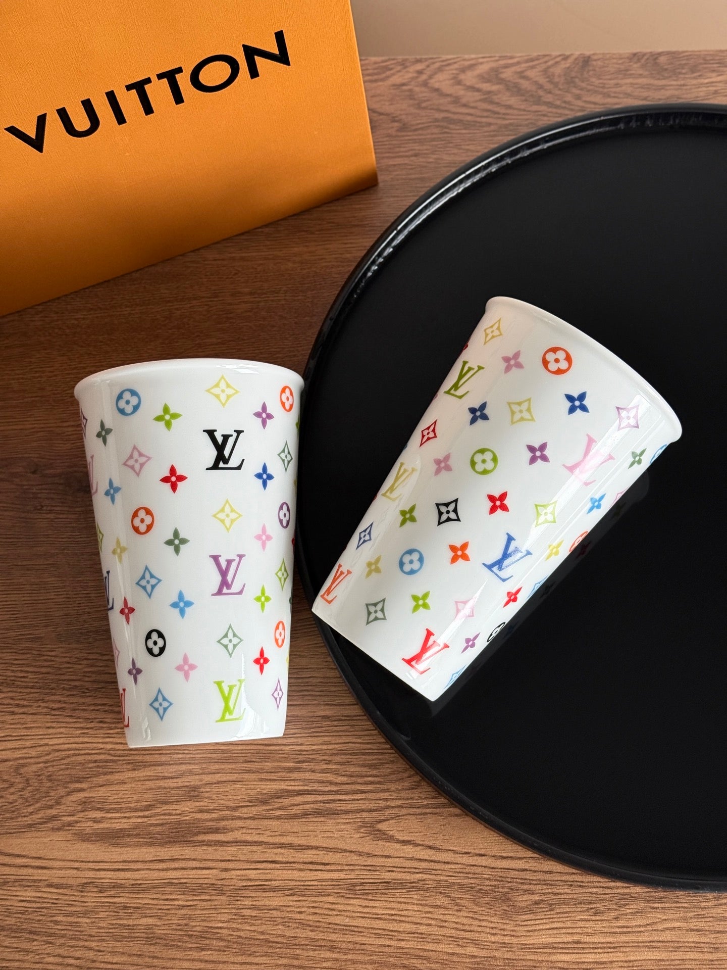 CUSTOM LV MONOGRAM PORCELAIN CUP (MULTICOLOUR)