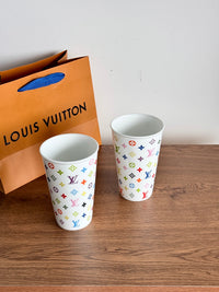 CUSTOM LV MONOGRAM PORCELAIN CUP (MULTICOLOUR)