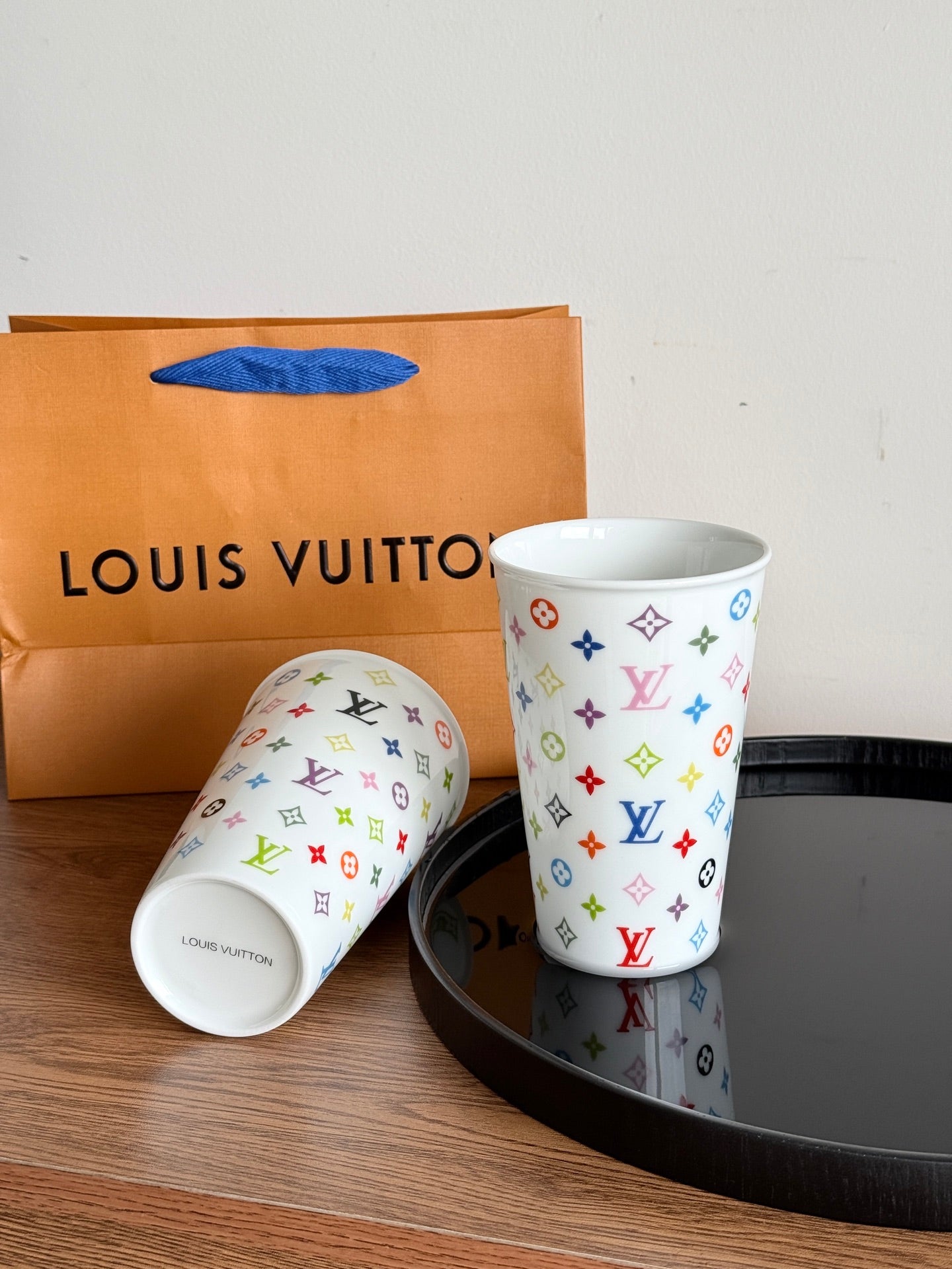 CUSTOM LV MONOGRAM PORCELAIN CUP (MULTICOLOUR)