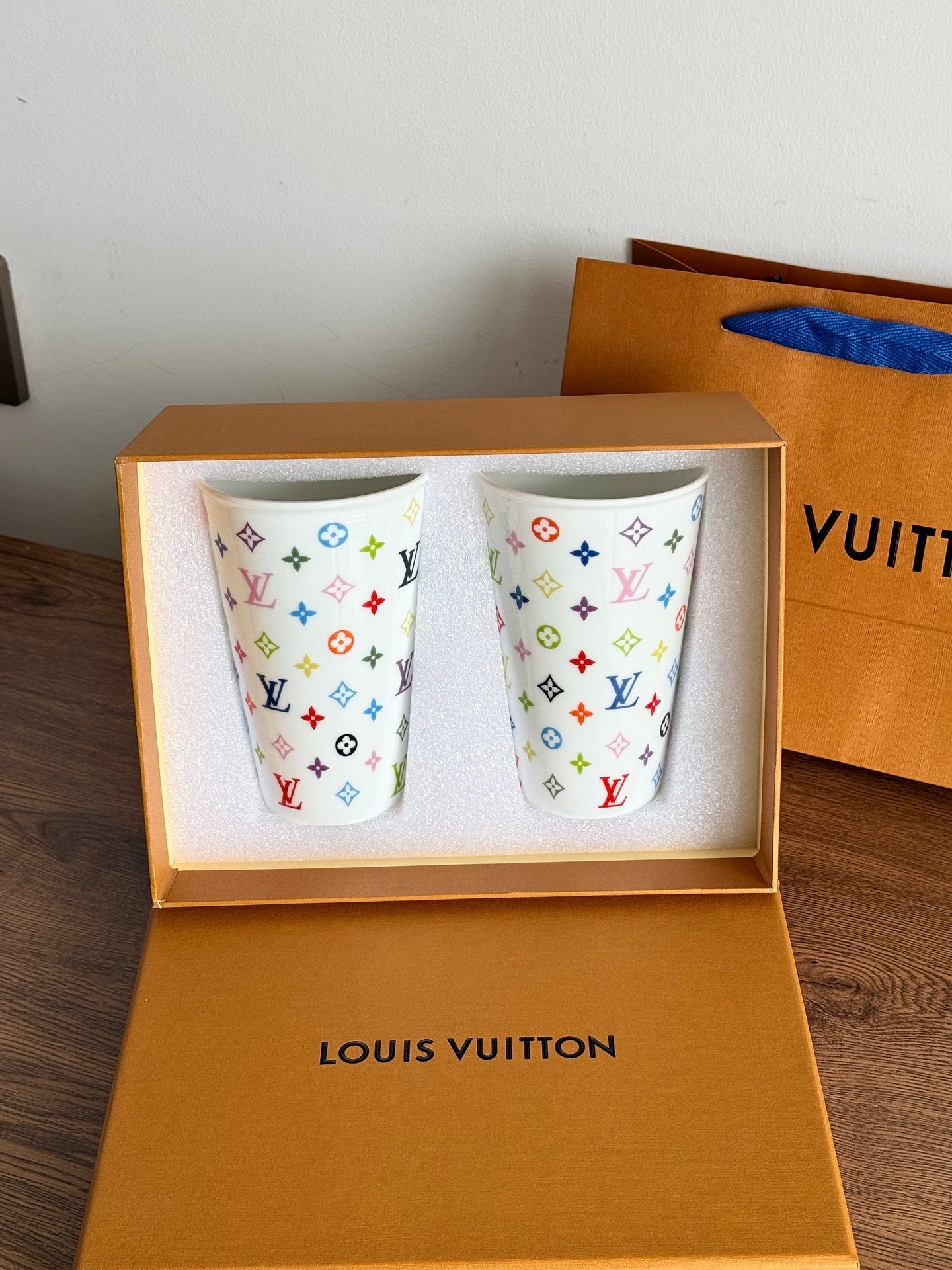 CUSTOM LV MONOGRAM PORCELAIN CUP