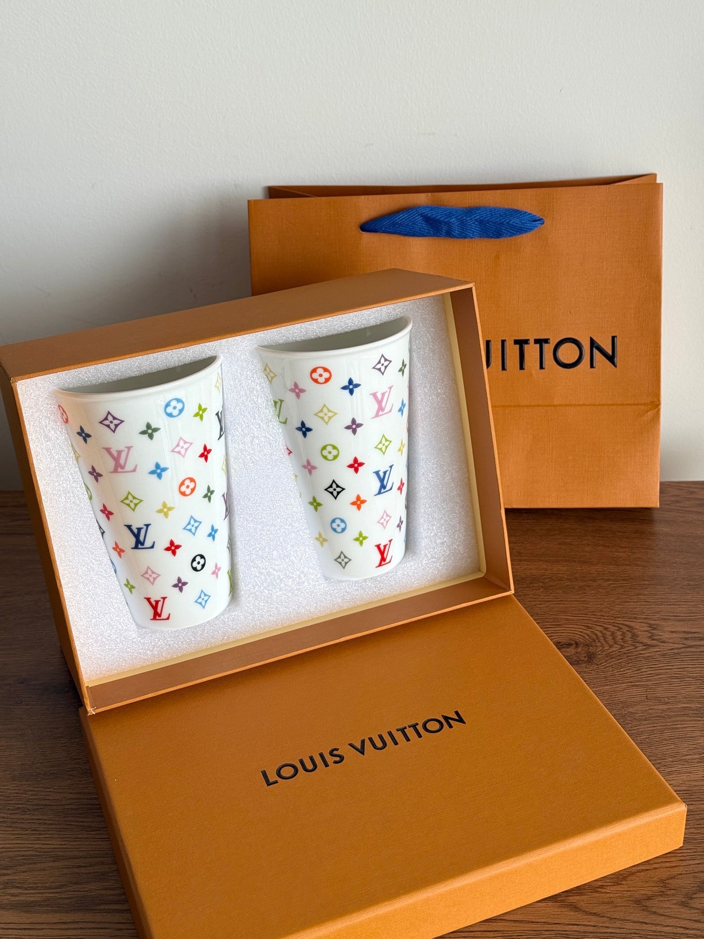 CUSTOM LV MONOGRAM PORCELAIN CUP
