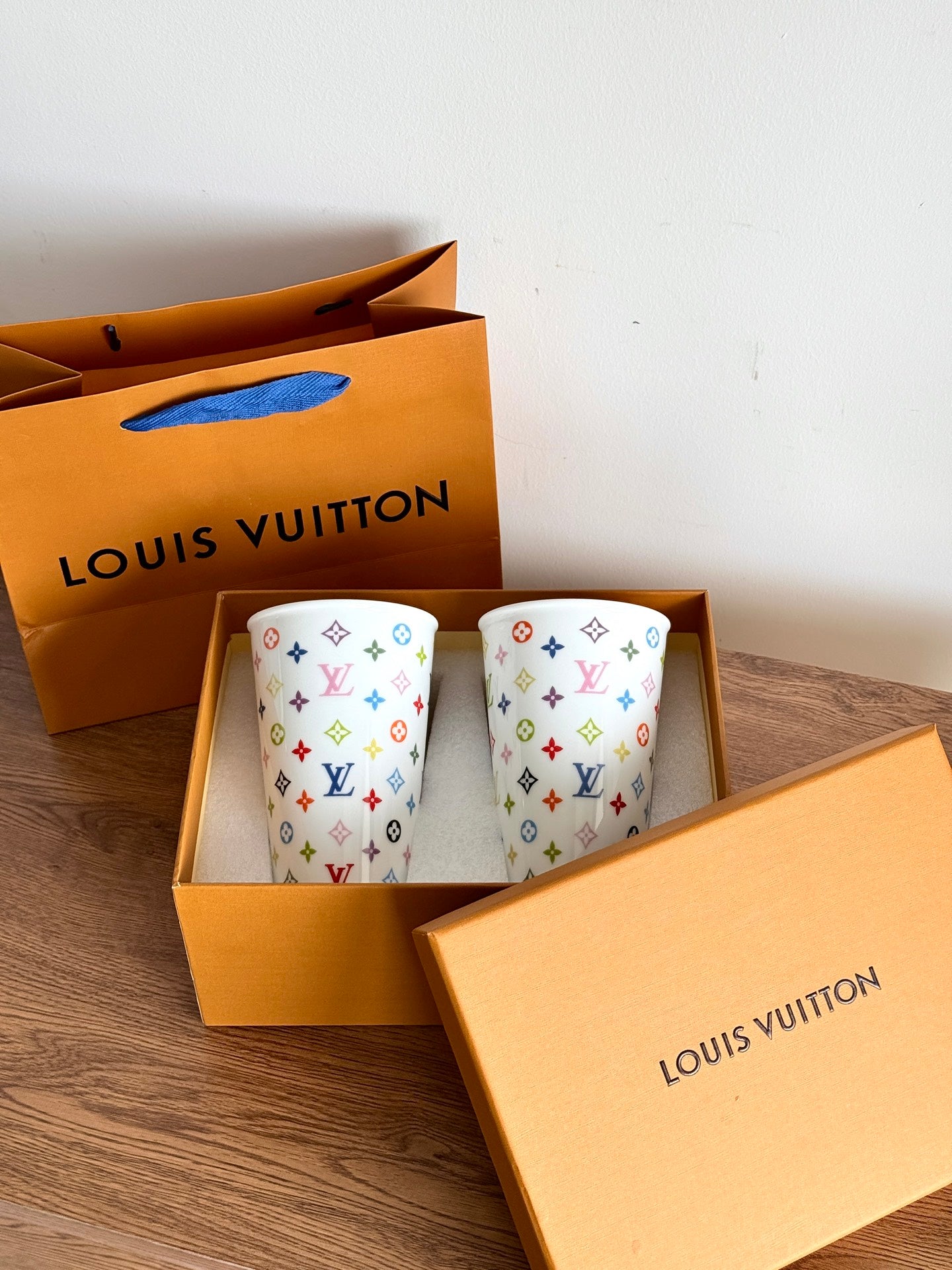 CUSTOM LV MONOGRAM PORCELAIN CUP
