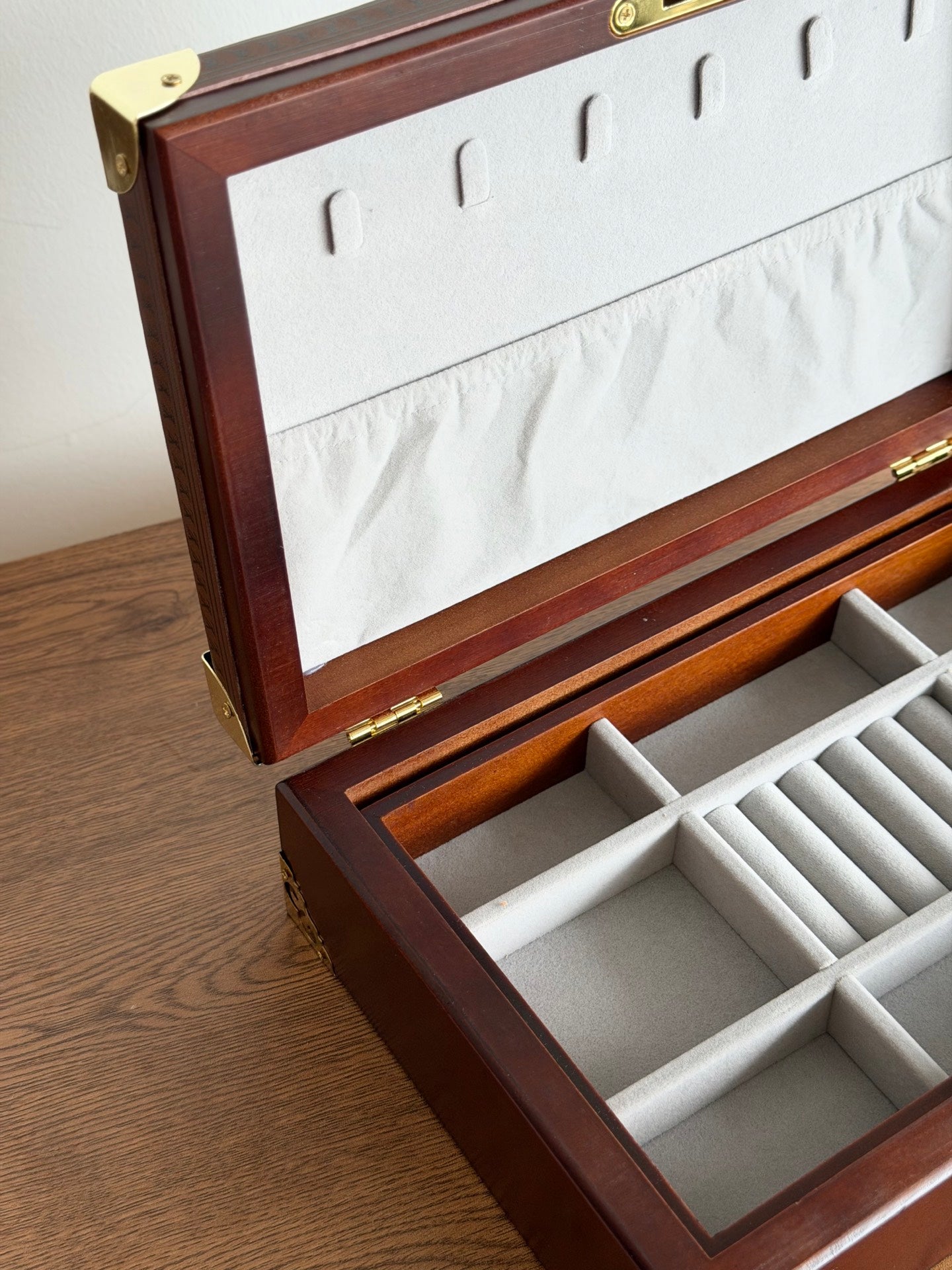 CUSTOM LV JEWELRY WOODEN BOX