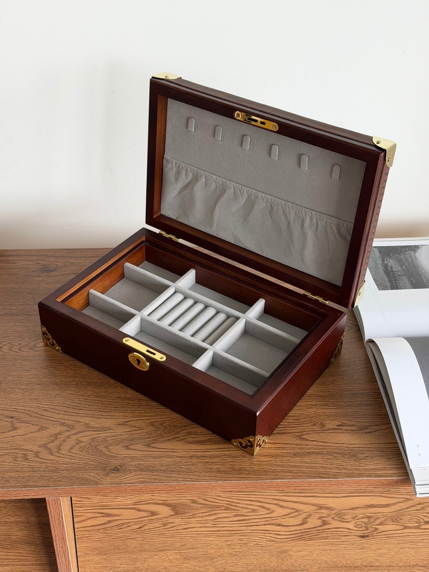 CUSTOM LV JEWELRY WOODEN BOX