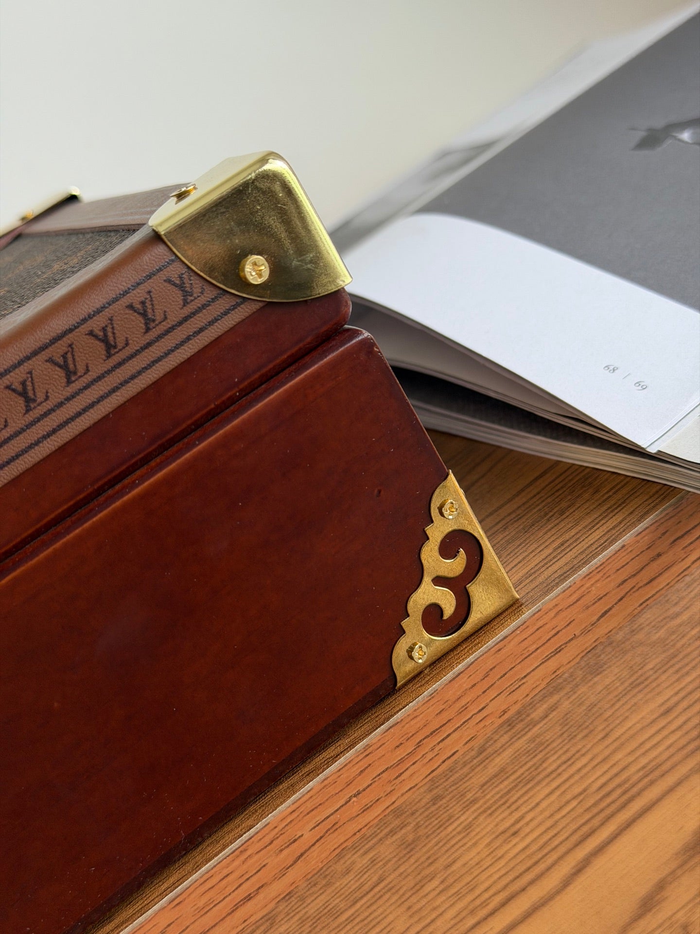 CUSTOM LV JEWELRY WOODEN BOX