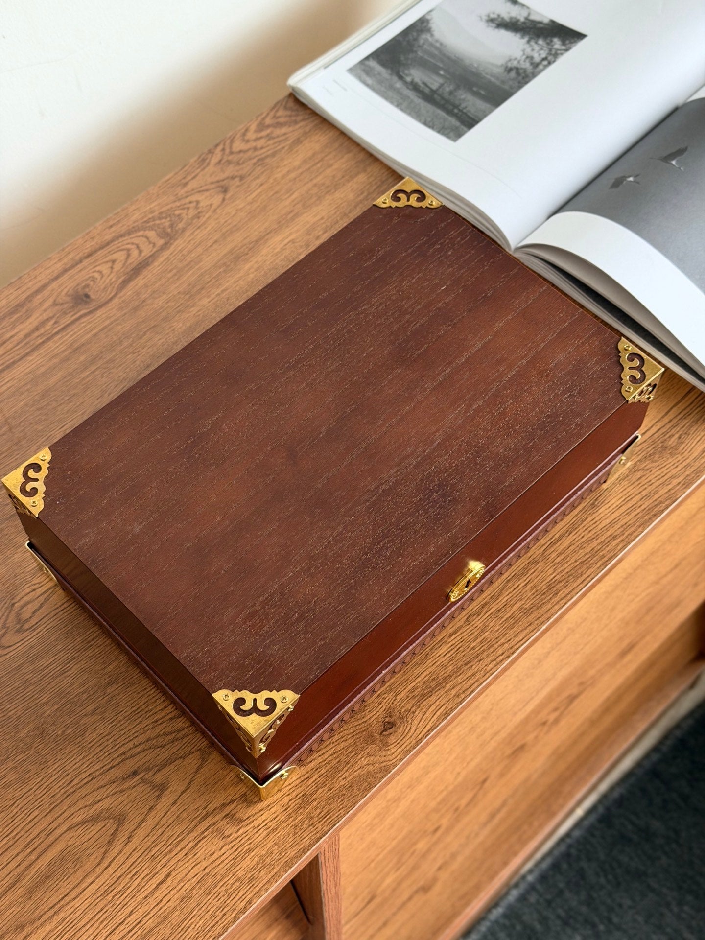 CUSTOM LV JEWELRY WOODEN BOX