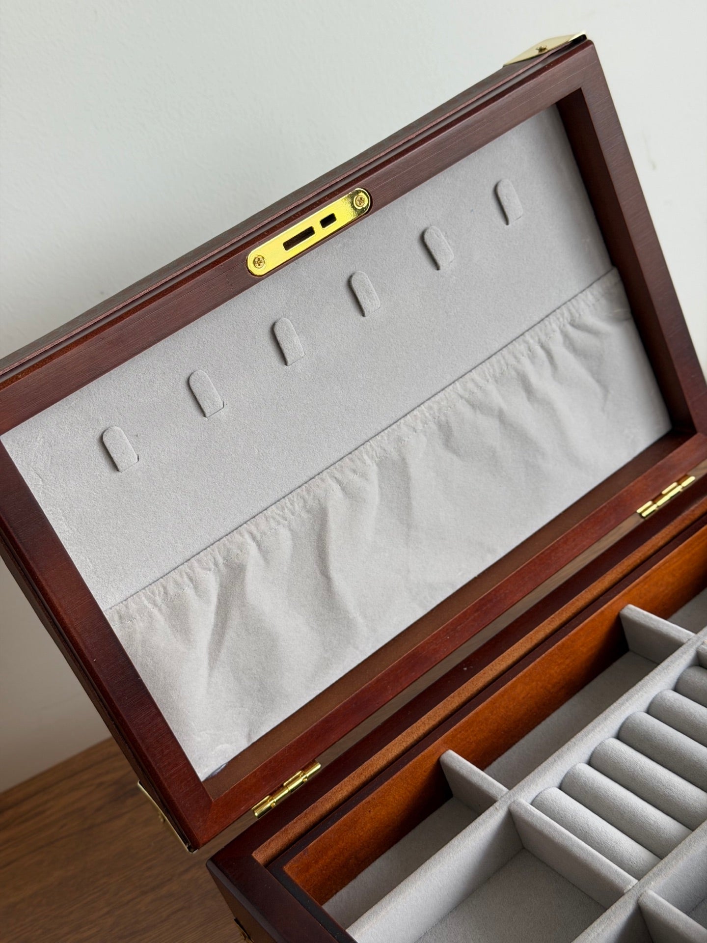 CUSTOM LV JEWELRY WOODEN BOX