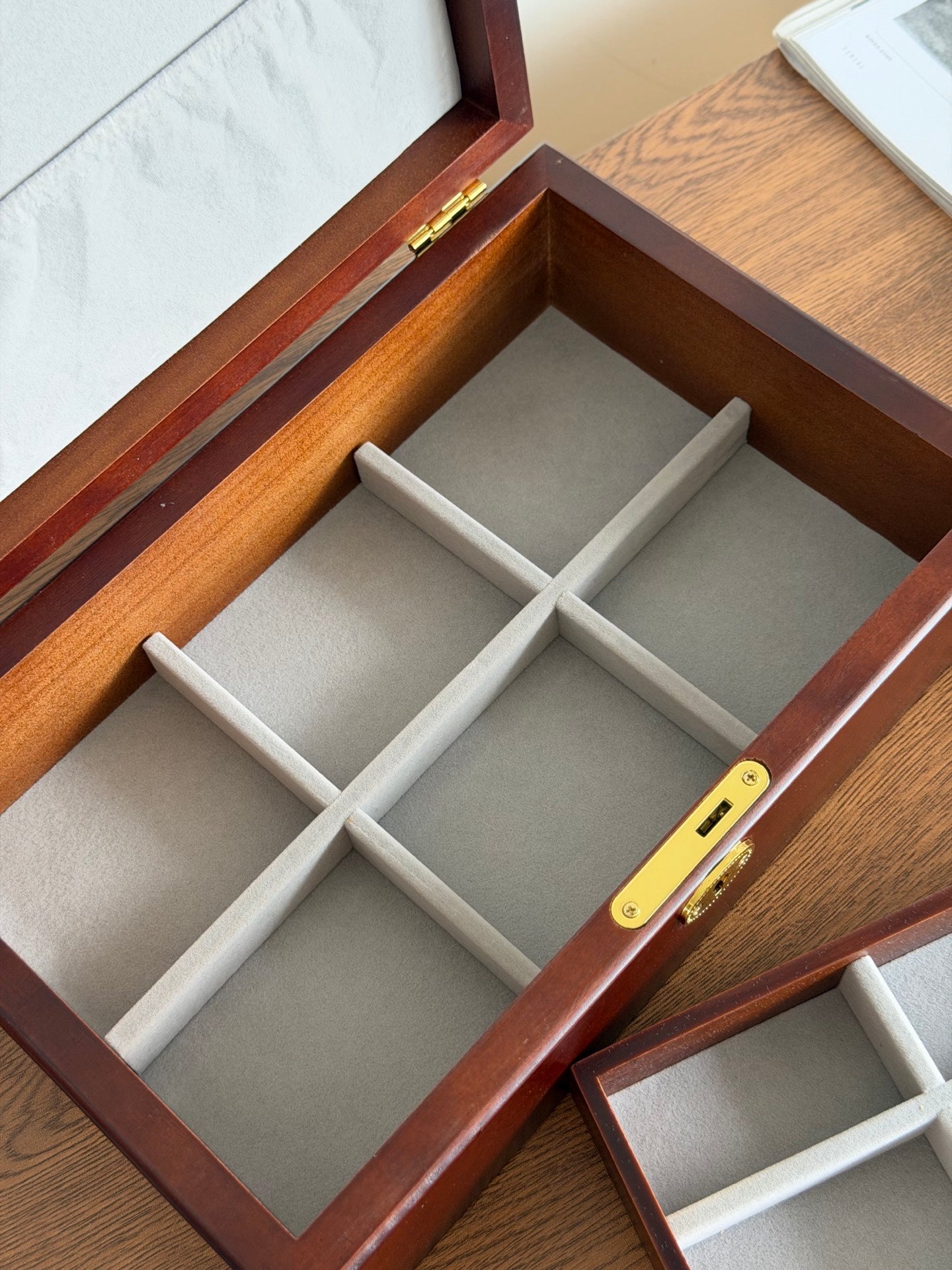 CUSTOM LV JEWELRY WOODEN BOX