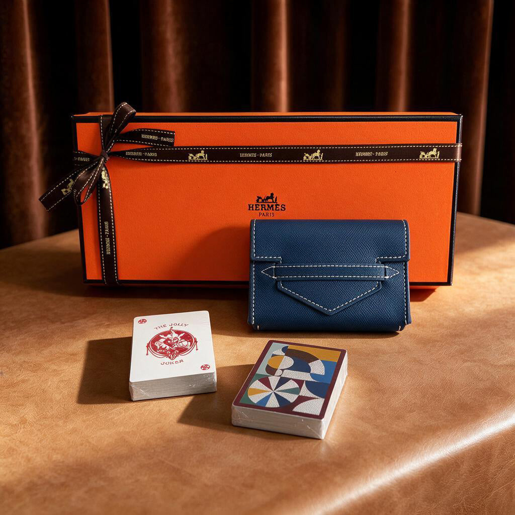 CUSTOM HERMES POKER CARDS CASE