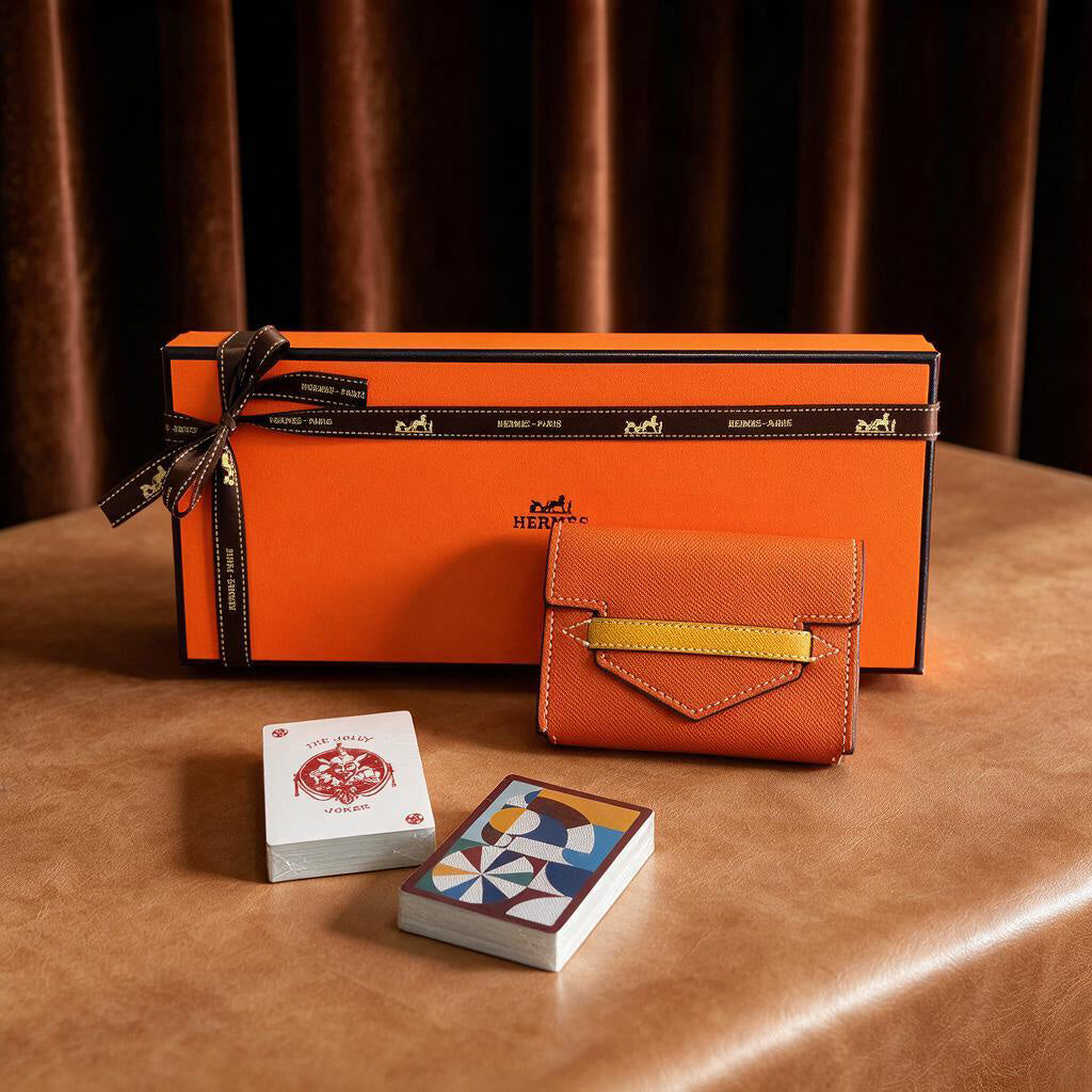 CUSTOM HERMES POKER CARDS CASE