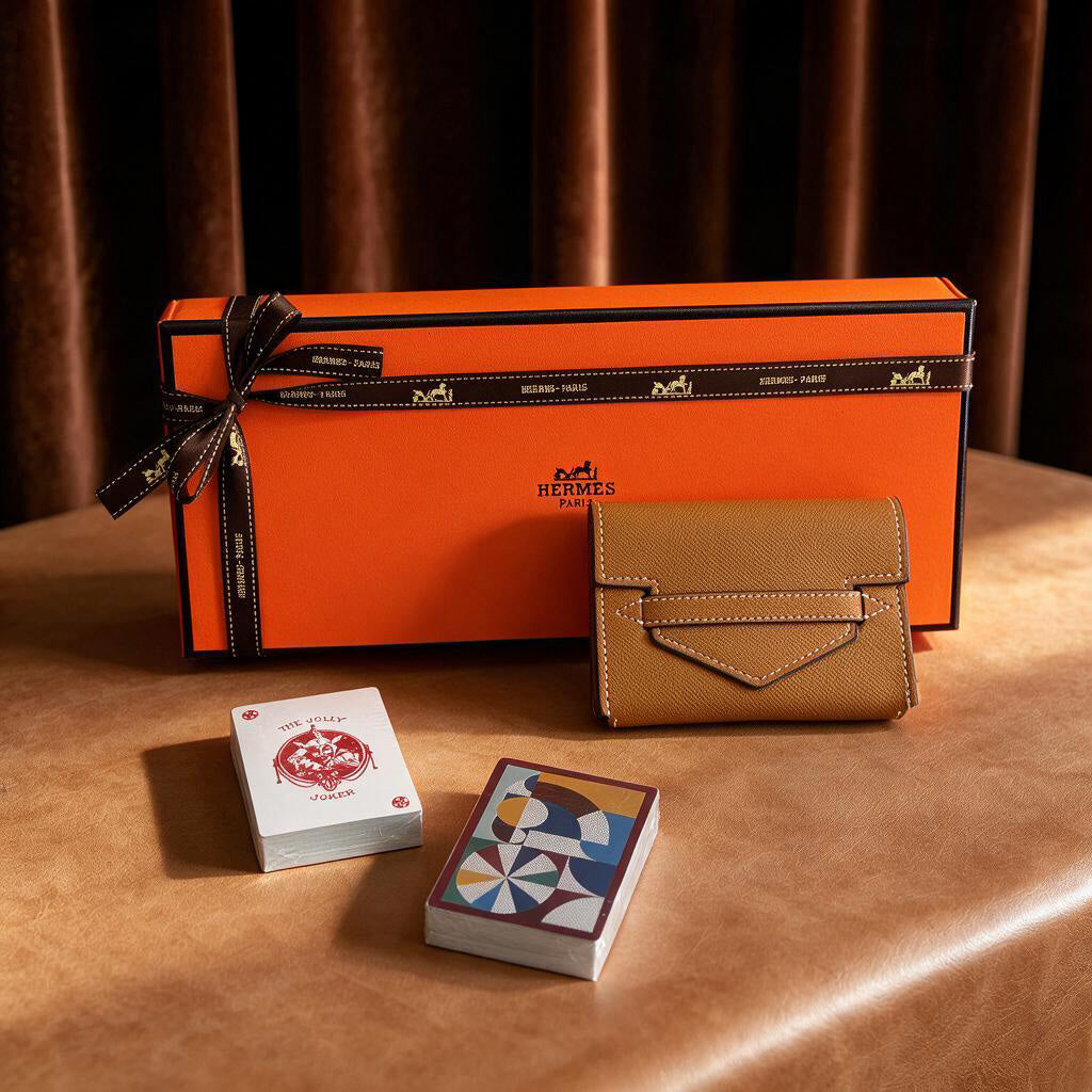 CUSTOM HERMES POKER CARDS CASE