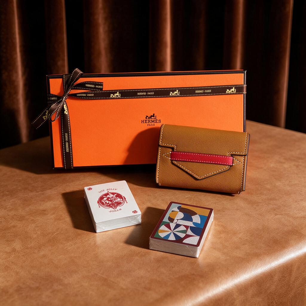 CUSTOM HERMES POKER CARDS CASE