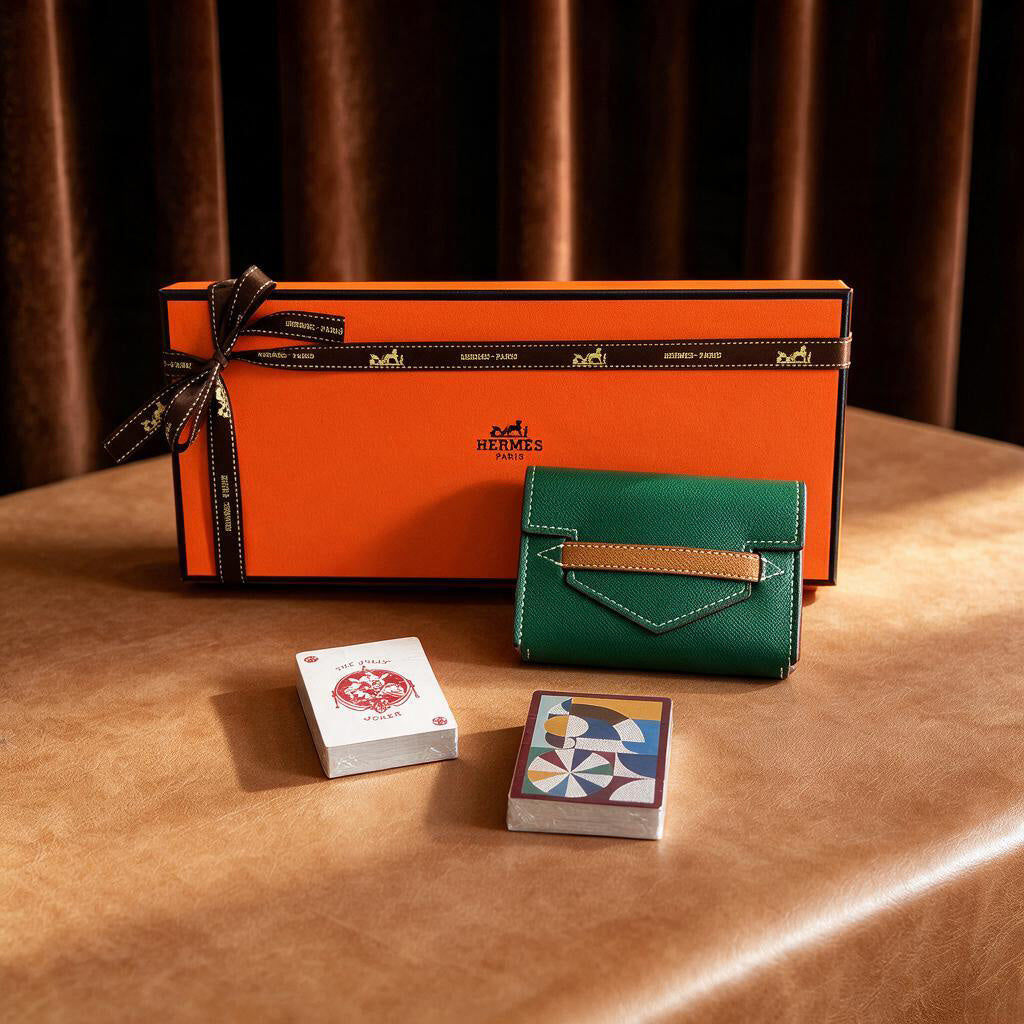 CUSTOM HERMES POKER CARDS CASE