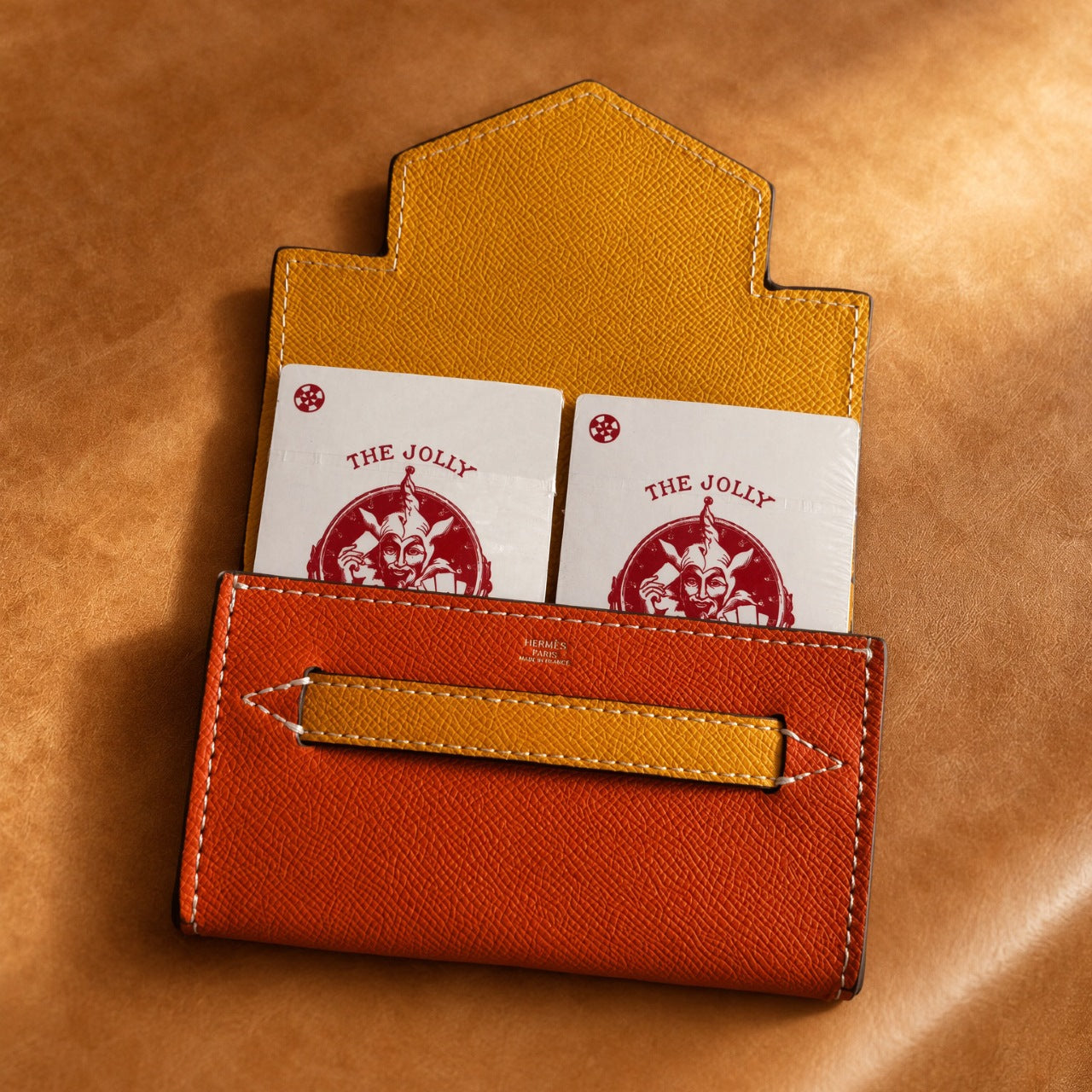 CUSTOM HERMES POKER CARDS CASE