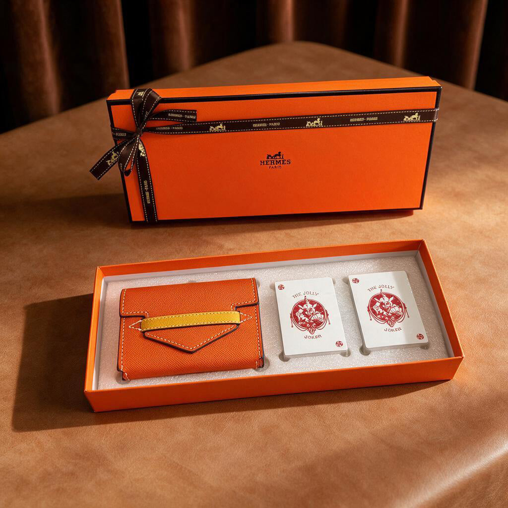 CUSTOM HERMES POKER CARDS CASE