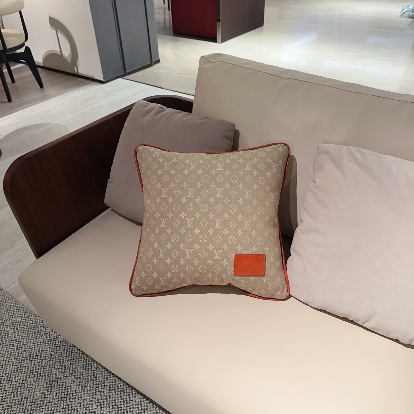 CUSTOM LV MONOGRAM PILLOW