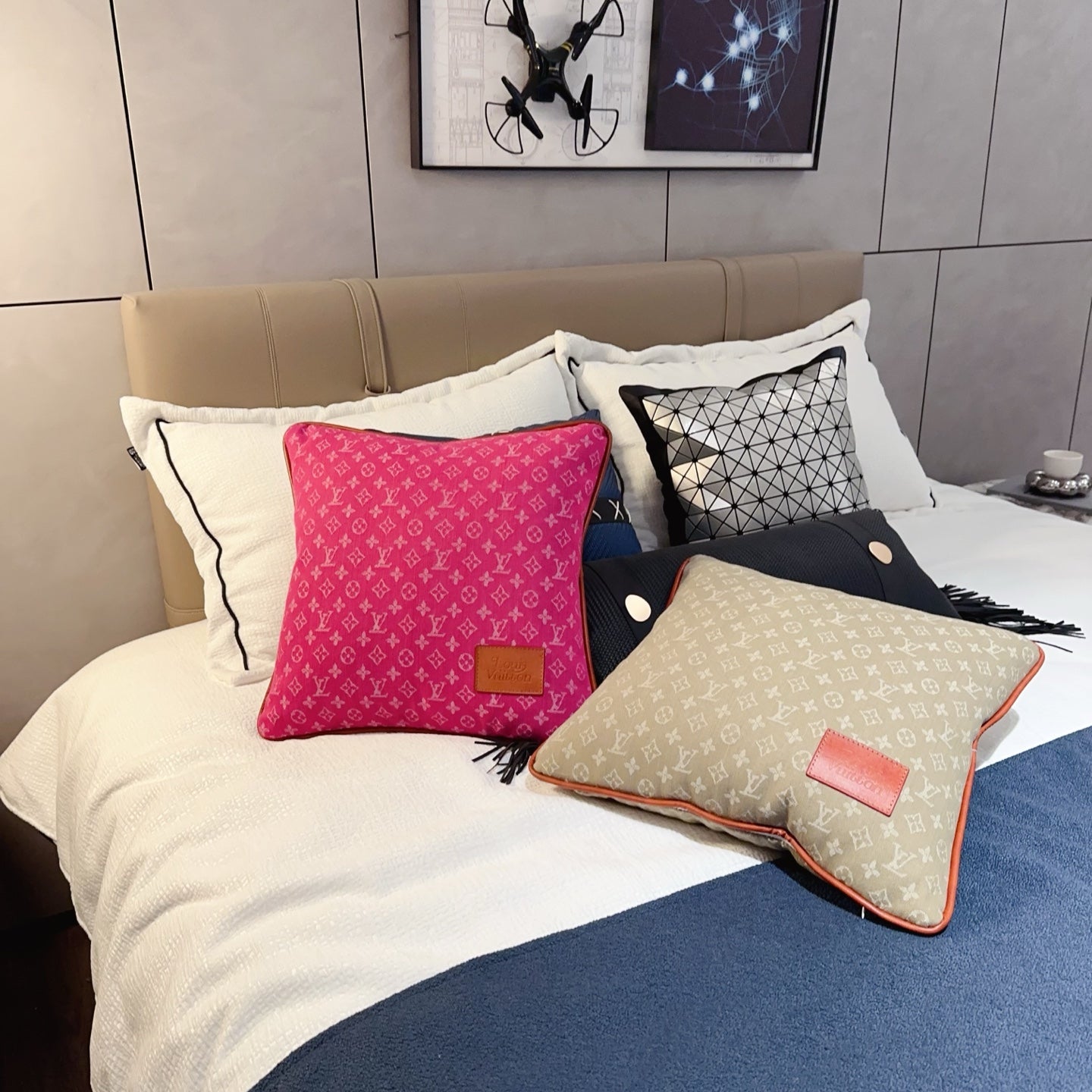 CUSTOM LV MONOGRAM PILLOW