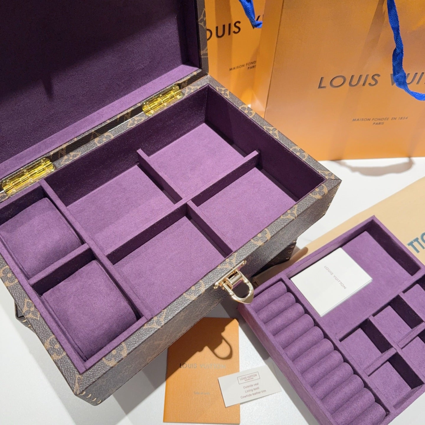 CUSTOM LV ACCESSORIES BOX (PURPLE)