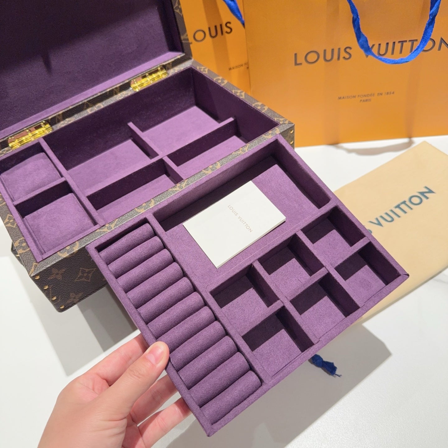 CUSTOM LV ACCESSORIES BOX (PURPLE)