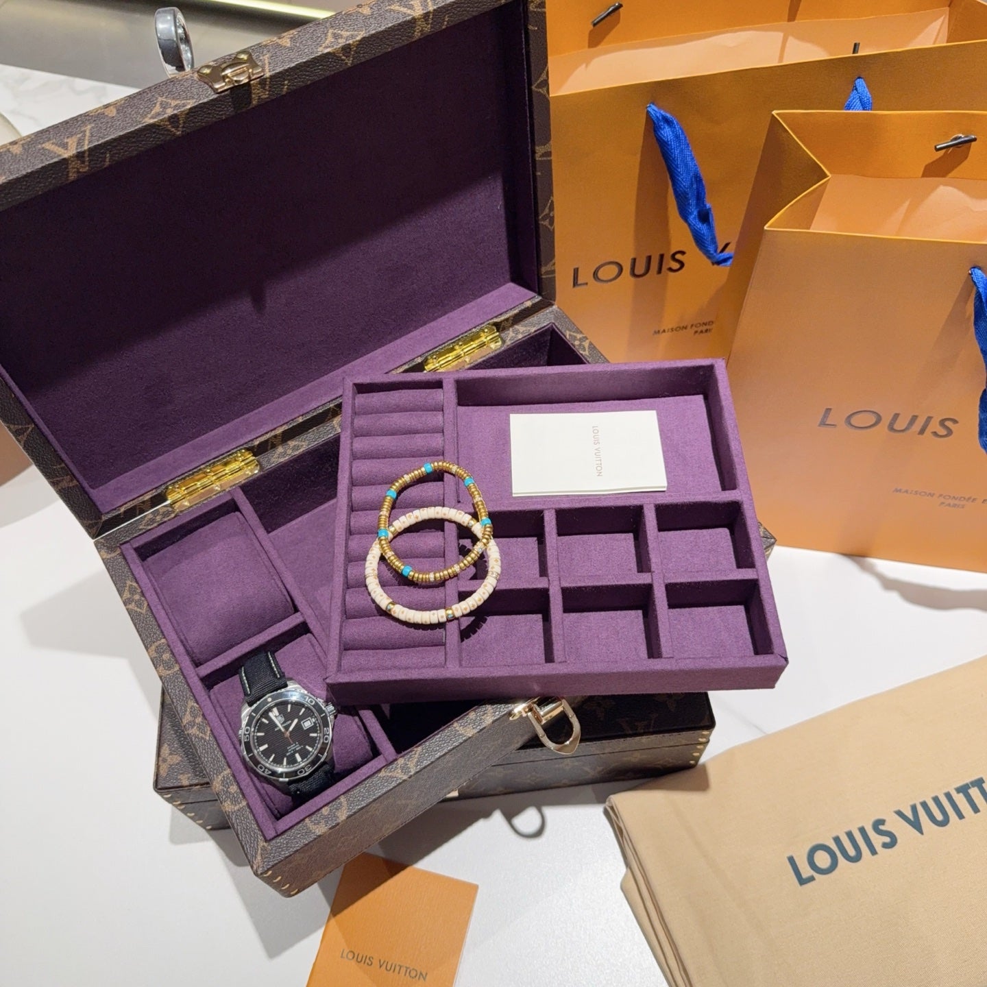 CUSTOM LV ACCESSORIES BOX (PURPLE)