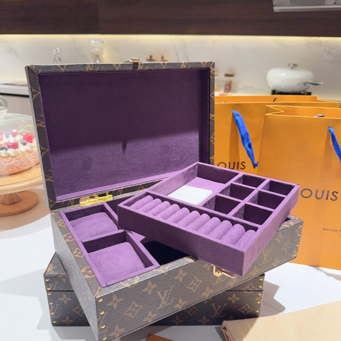 CUSTOM LV ACCESSORIES BOX (PURPLE)