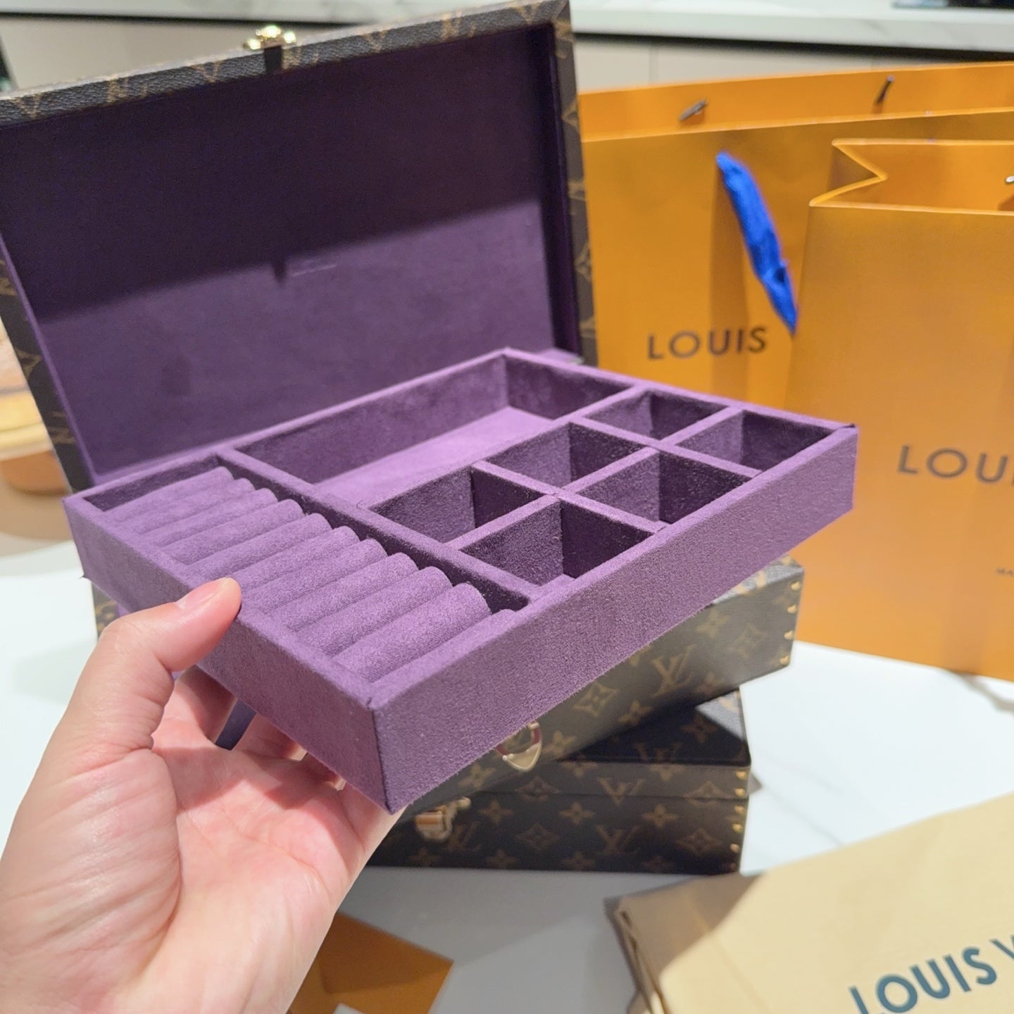 CUSTOM LV ACCESSORIES BOX (PURPLE)