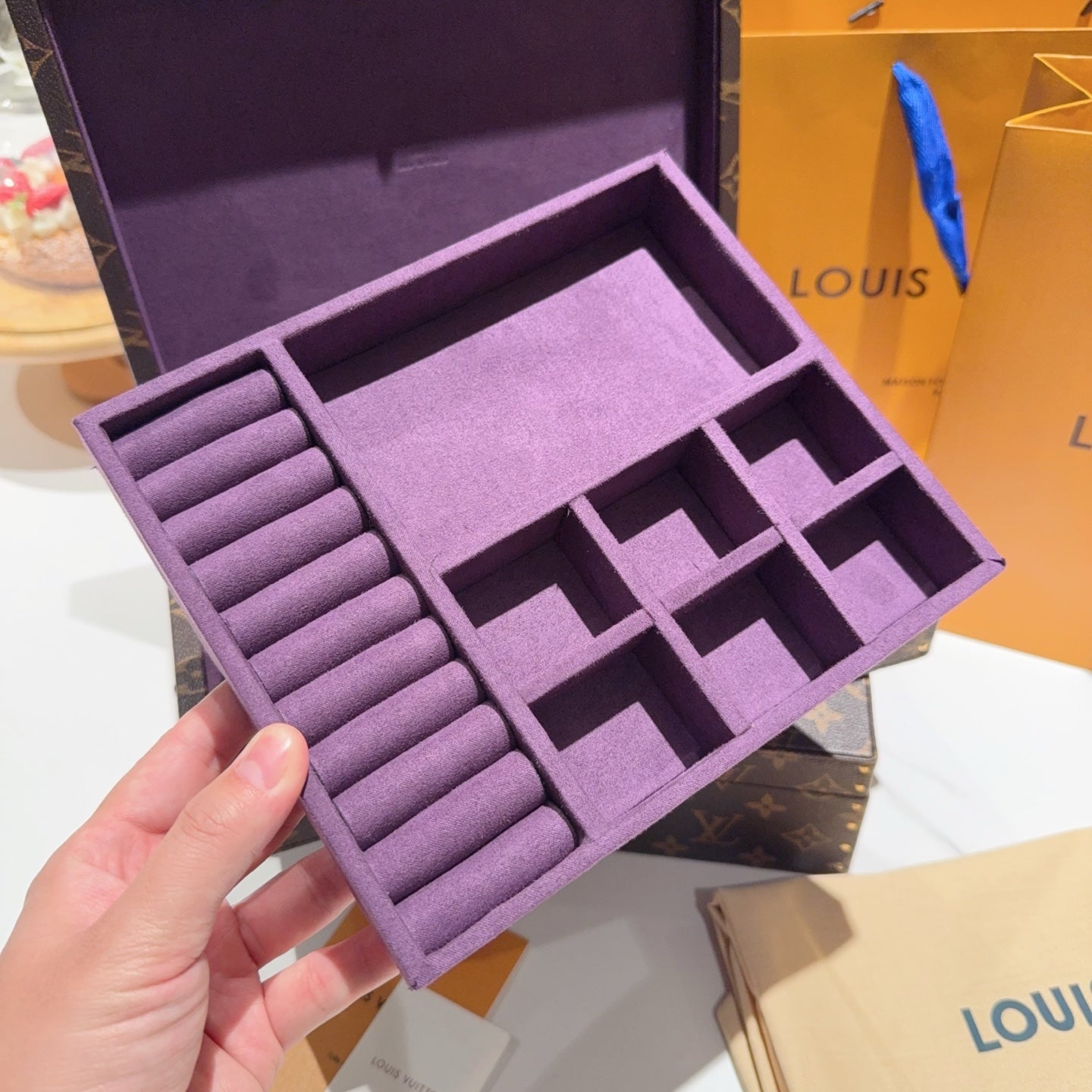 CUSTOM LV ACCESSORIES BOX (PURPLE)