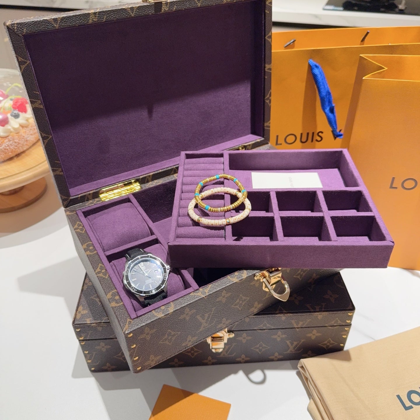 CUSTOM LV ACCESSORIES BOX (PURPLE)