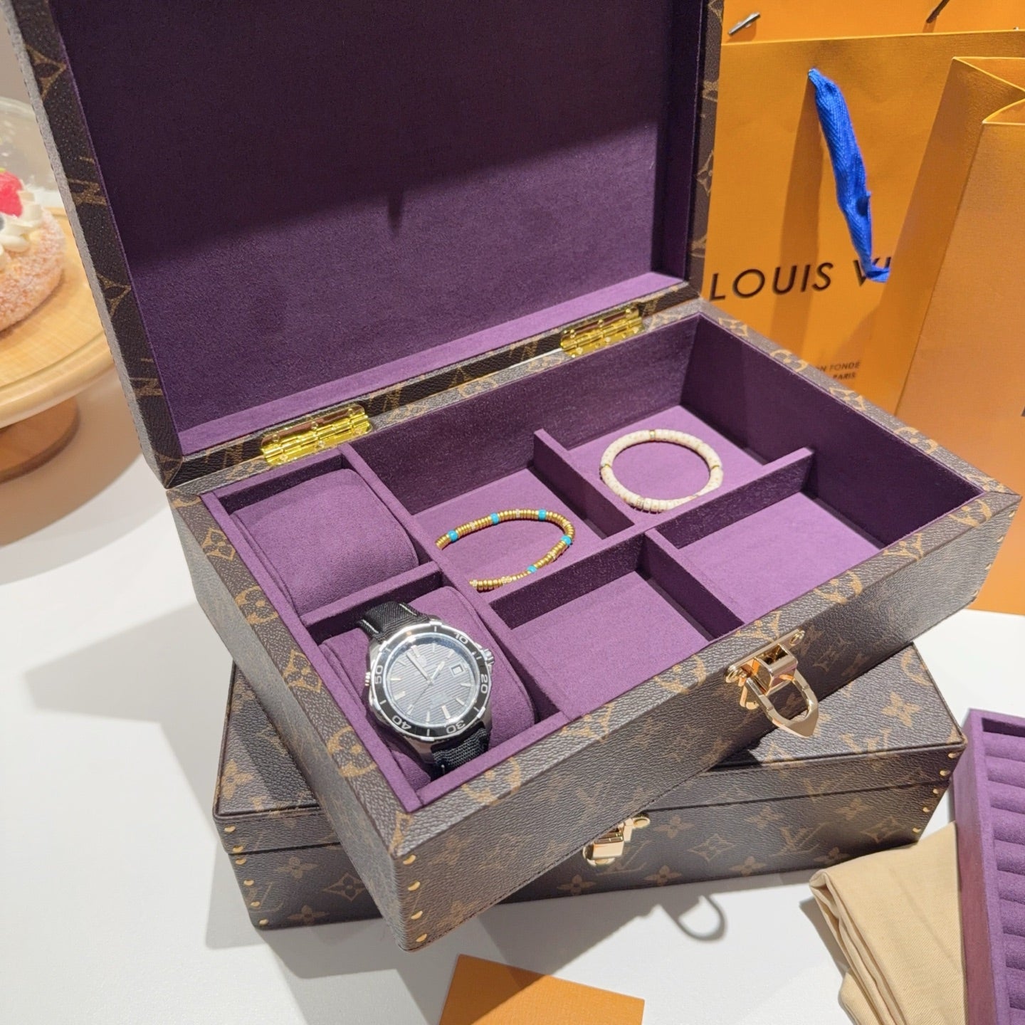 CUSTOM LV ACCESSORIES BOX (PURPLE)