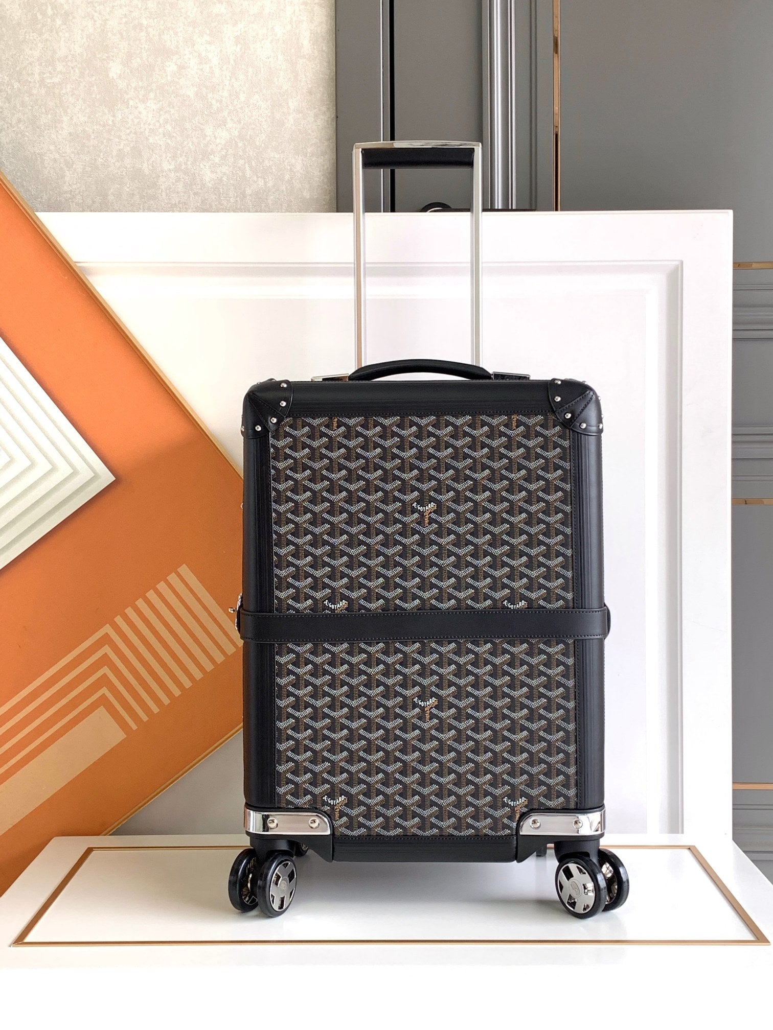CUSTOM GOYARD 35L SUITCASE (BLACK)