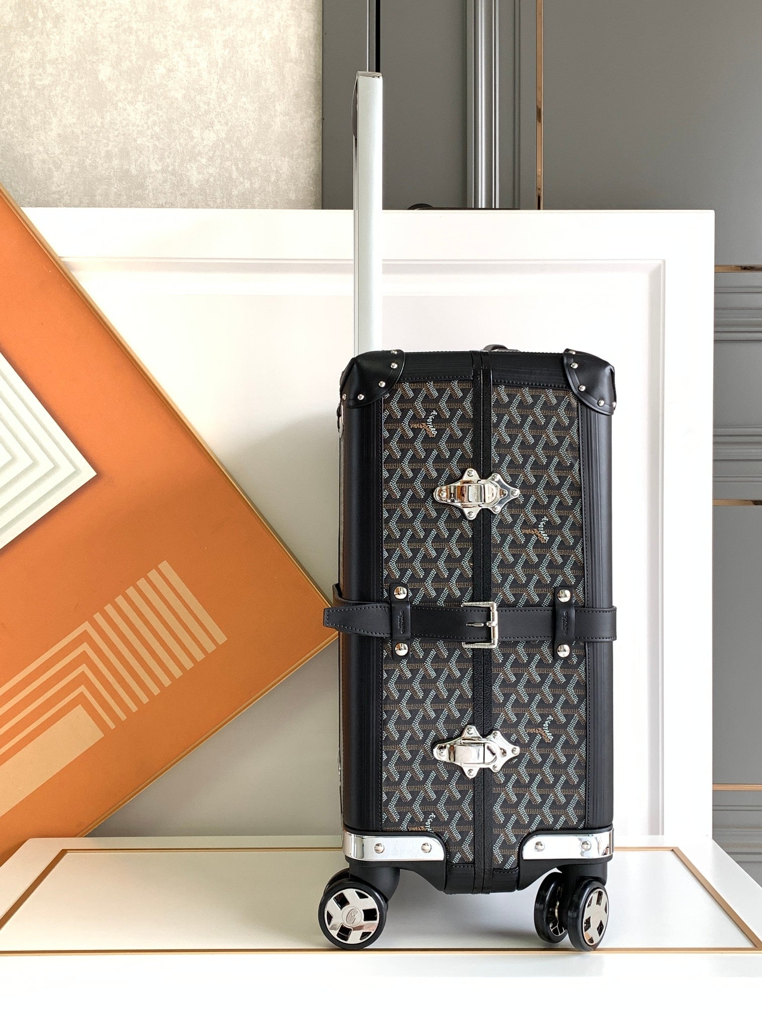 CUSTOM GOYARD 35L SUITCASE (BLACK)