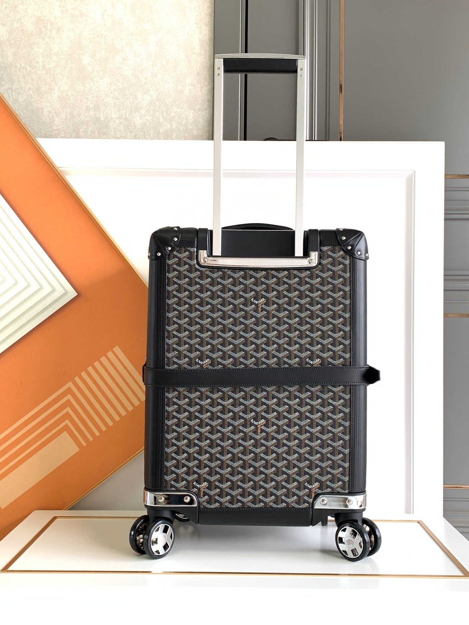 CUSTOM GOYARD 35L SUITCASE (BLACK)
