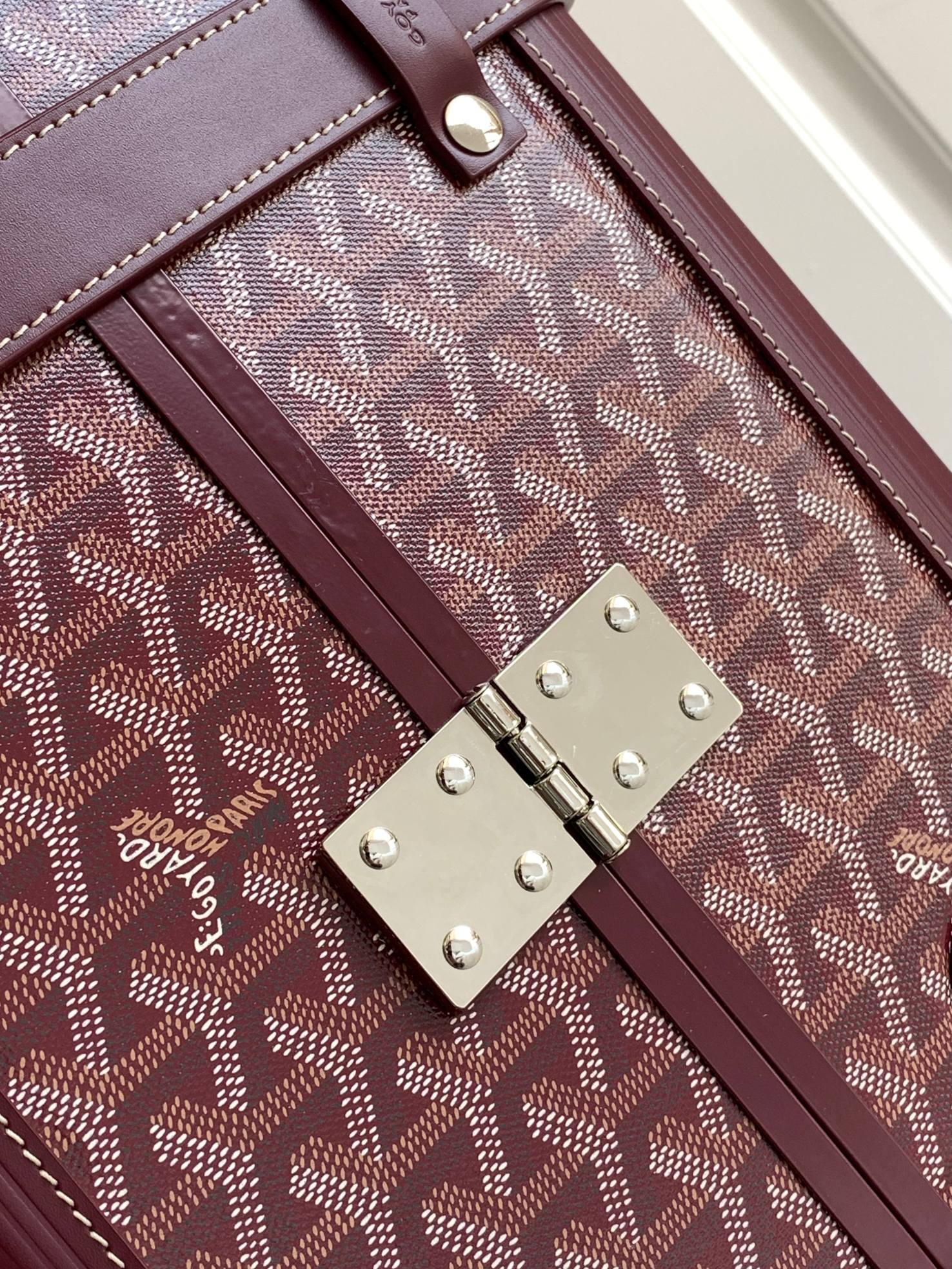 CUSTOM GOYARD 35L SUITCASE (MAROON)