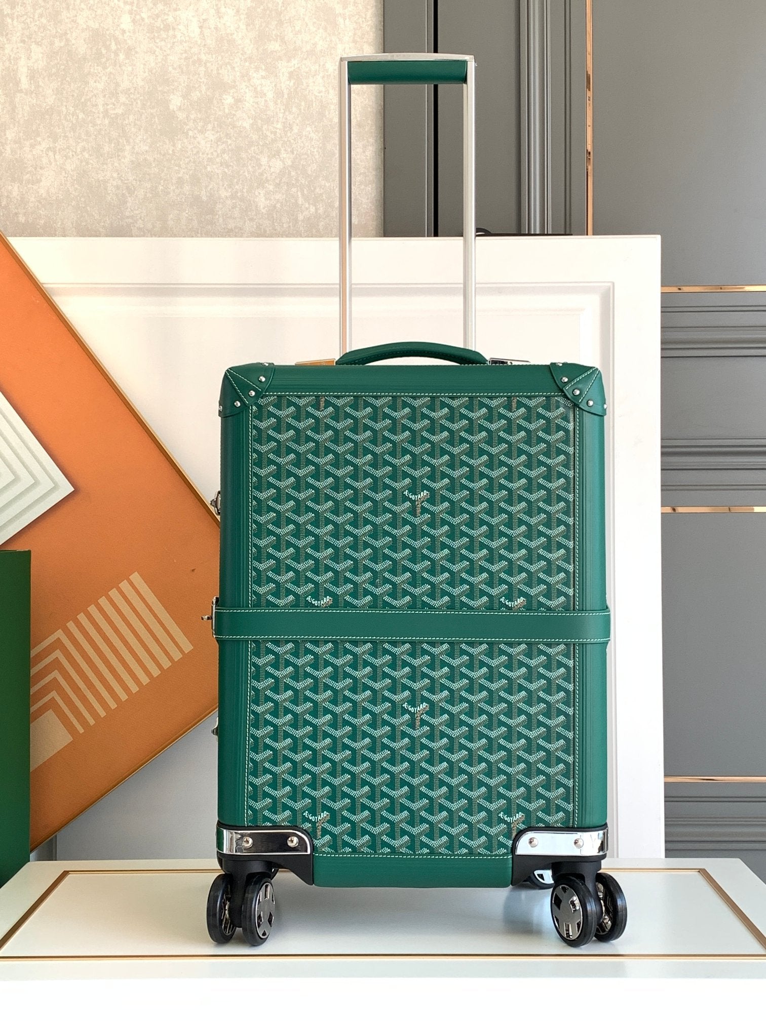 CUSTOM GOYARD 35L SUITCASE (GREEN)