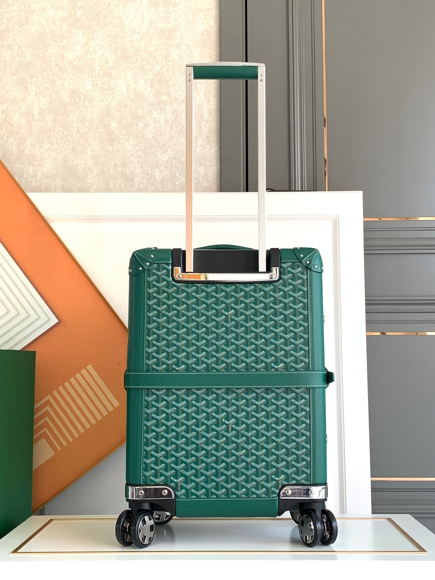 CUSTOM GOYARD 35L SUITCASE (GREEN)
