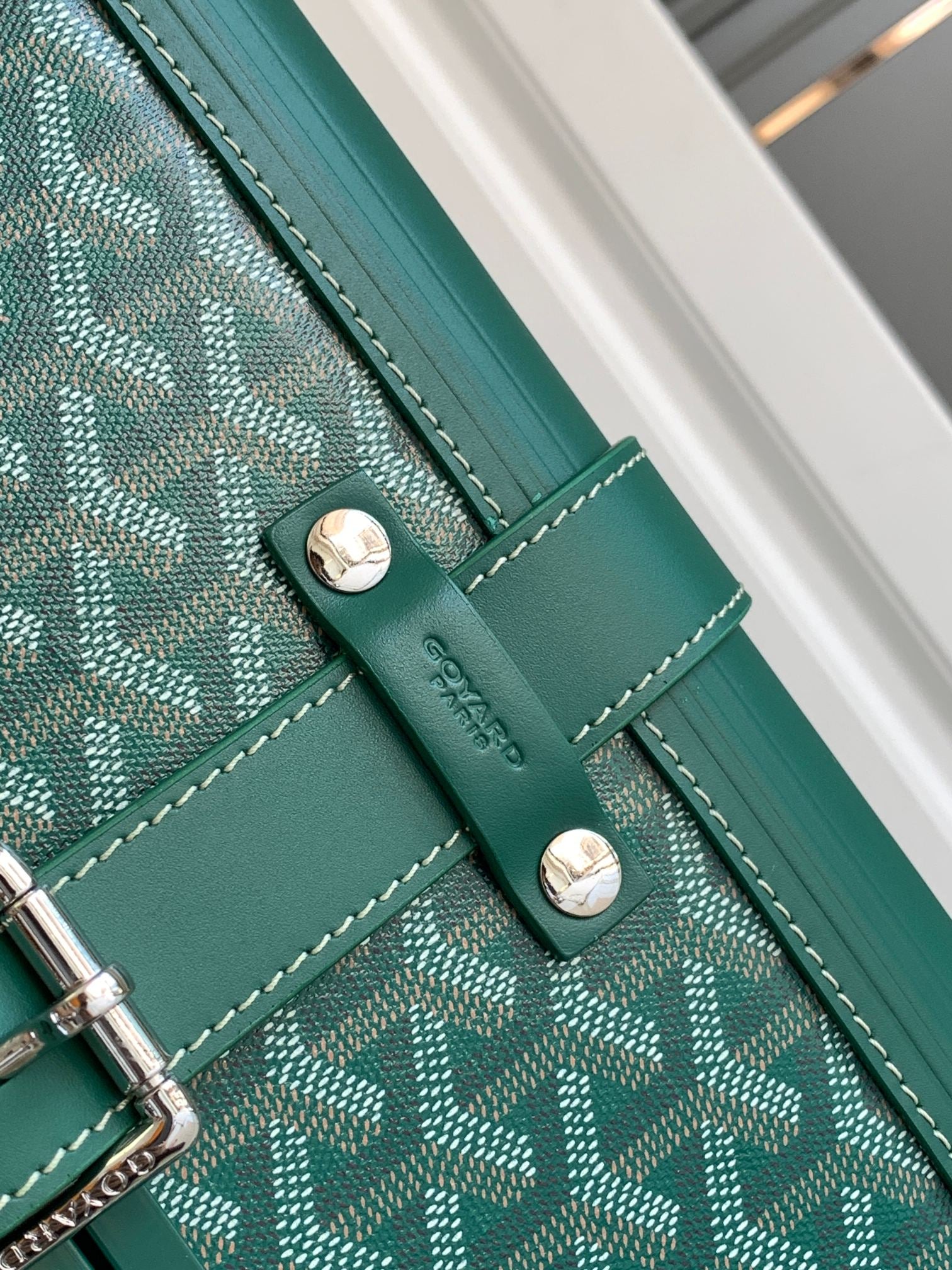 CUSTOM GOYARD 35L SUITCASE (GREEN)