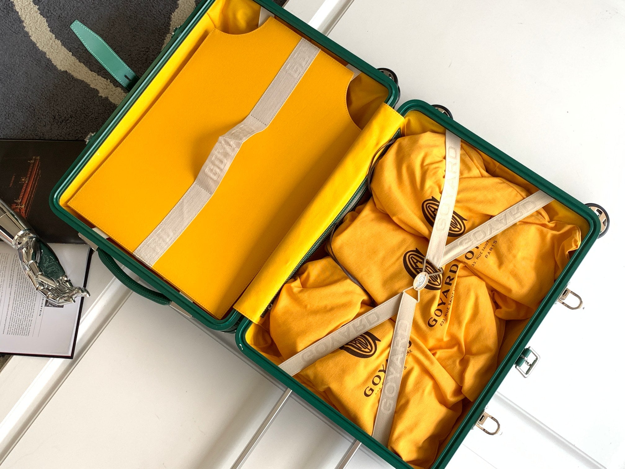 CUSTOM GOYARD 35L SUITCASE (GREEN)