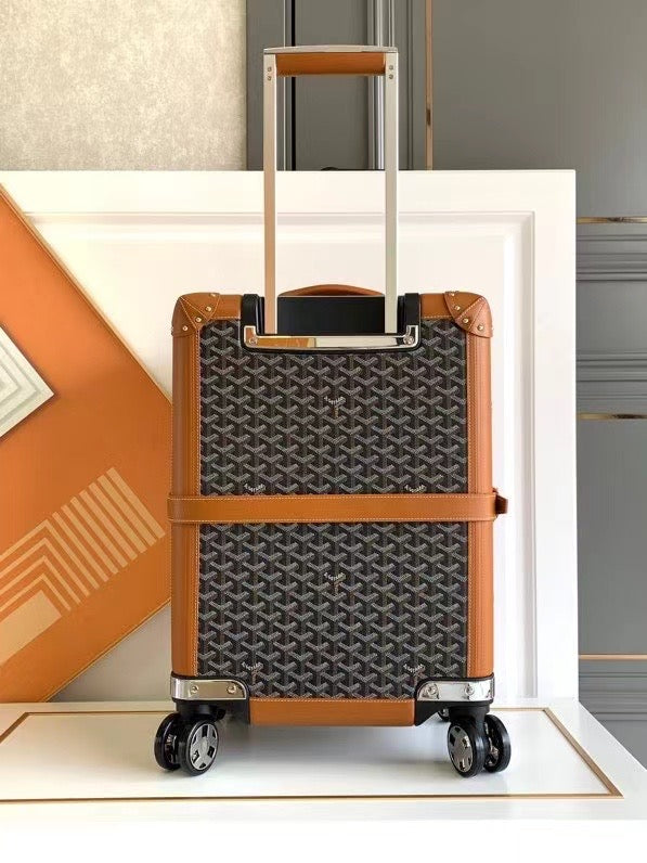 CUSTOM GOYARD 35L SUITCASE (BROWN)