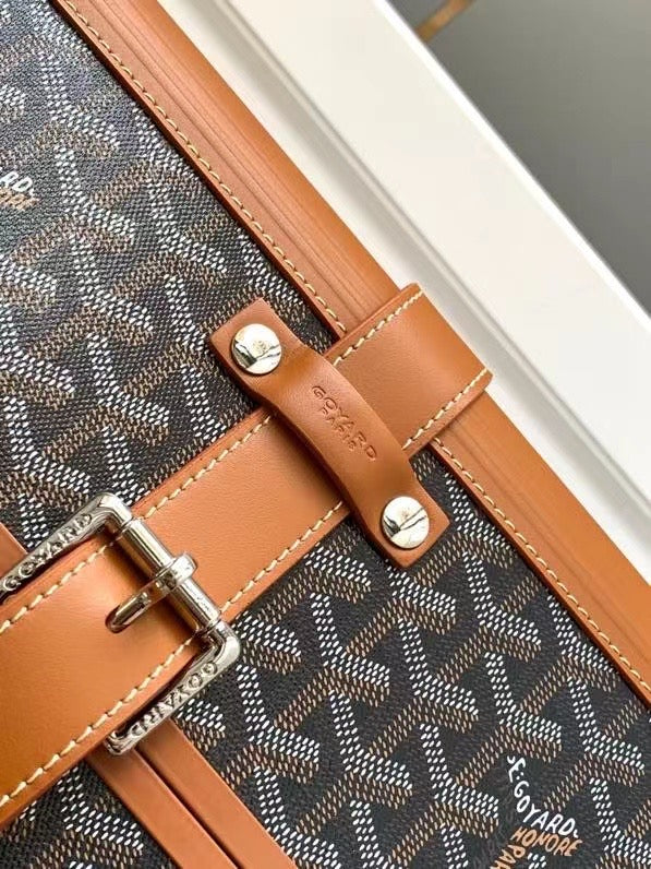 CUSTOM GOYARD 35L SUITCASE (BROWN)