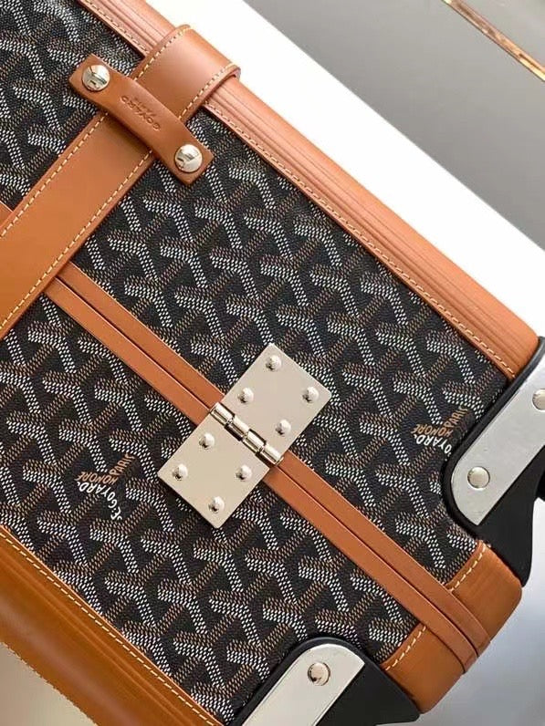 CUSTOM GOYARD 35L SUITCASE (BROWN)