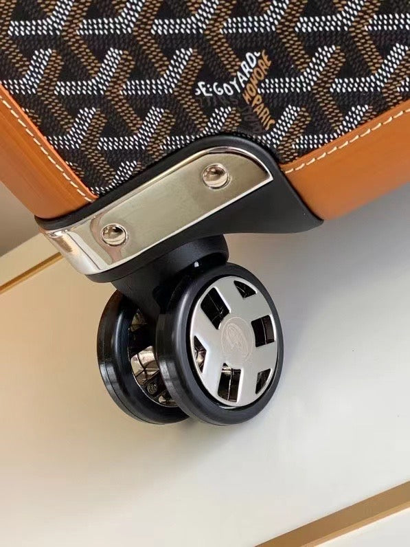 CUSTOM GOYARD 35L SUITCASE (BROWN)