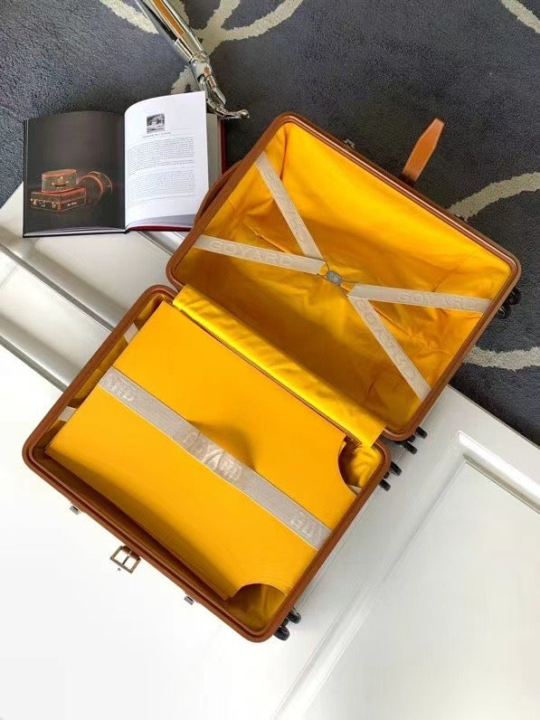 CUSTOM GOYARD 35L SUITCASE (BROWN)