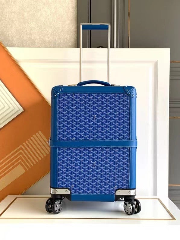CUSTOM GOYARD 35L SUITCASE (BLUE)