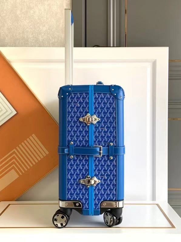CUSTOM GOYARD 35L SUITCASE (BLUE)