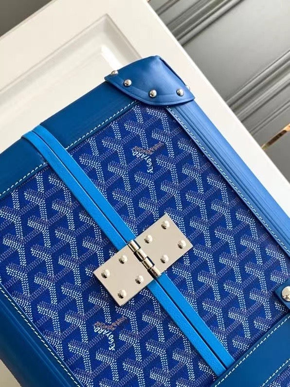 CUSTOM GOYARD 35L SUITCASE (BLUE)