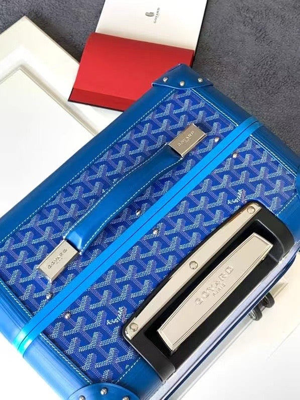 CUSTOM GOYARD 35L SUITCASE (BLUE)
