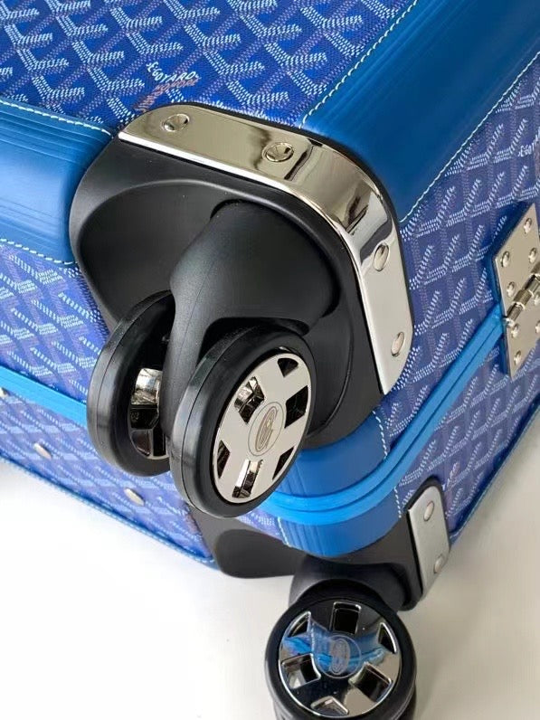 CUSTOM GOYARD 35L SUITCASE (BLUE)