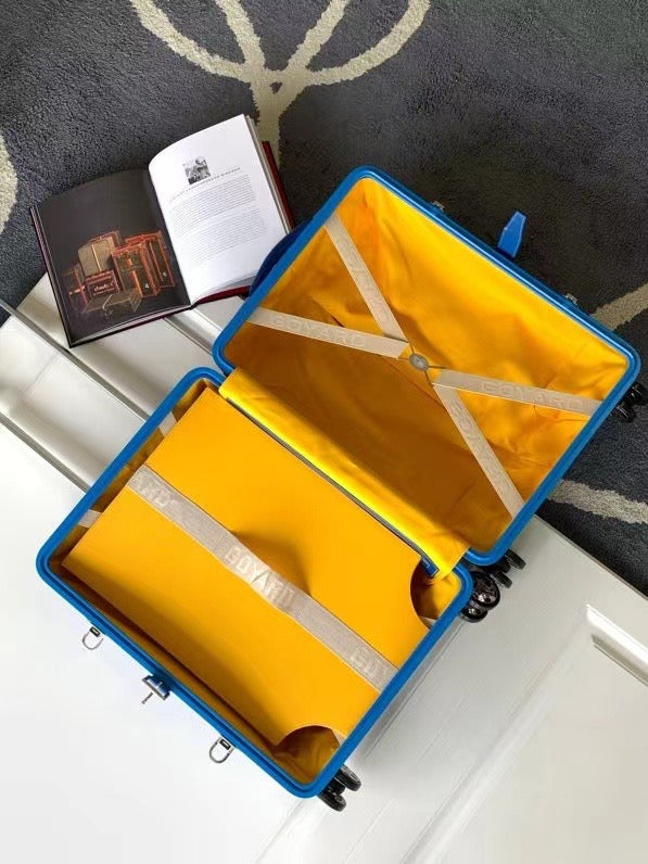 CUSTOM GOYARD 35L SUITCASE (BLUE)