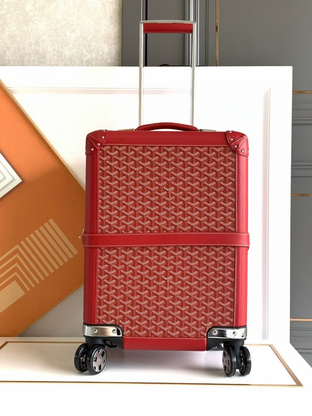 CUSTOM GOYARD 35L SUITCASE (RED)
